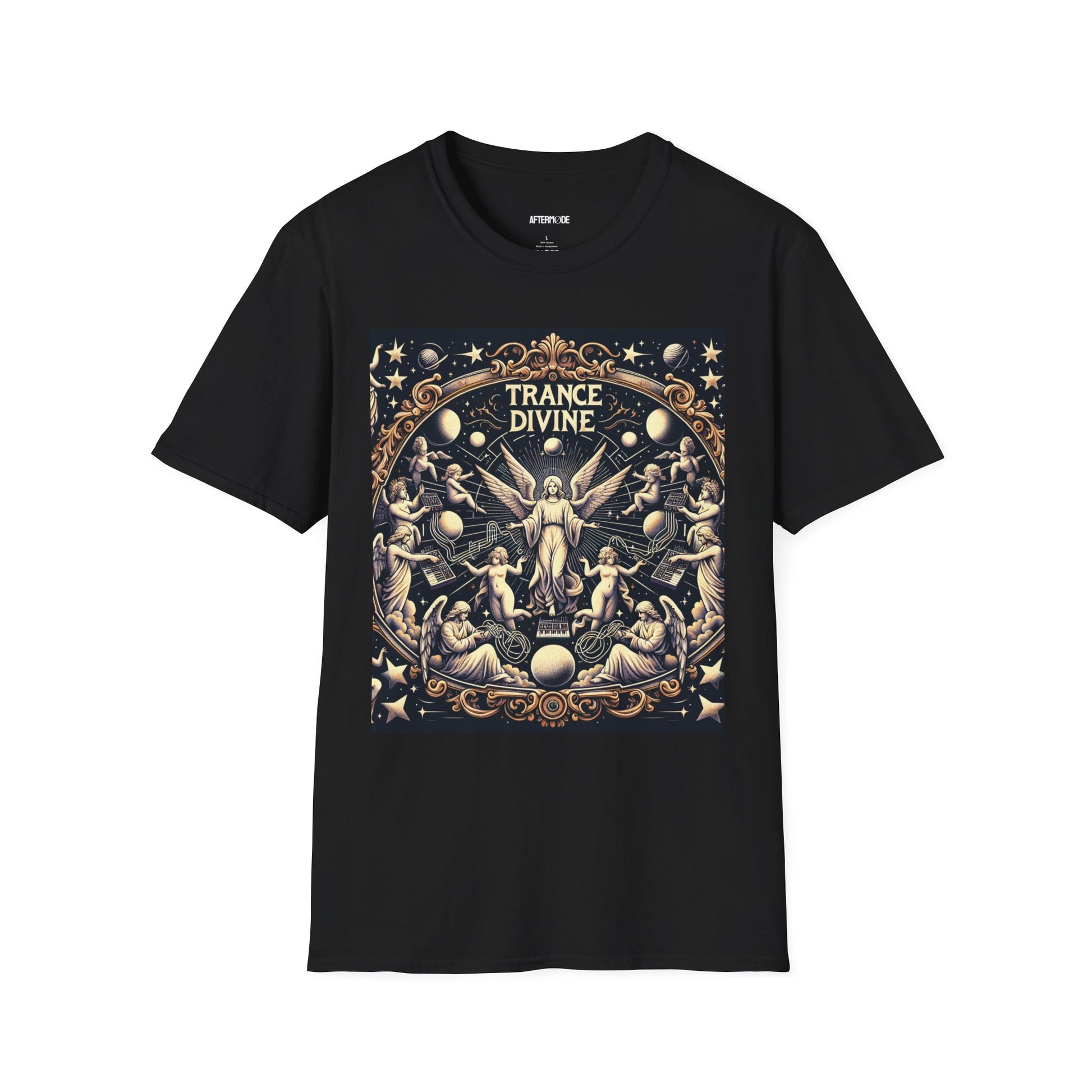 Divine Trance Unisex Softstyle T-Shirt, Spiritual Tee, Music Festival Shirt, Comfortable Casual Wear, Gift for Healers, Meditation Apparel