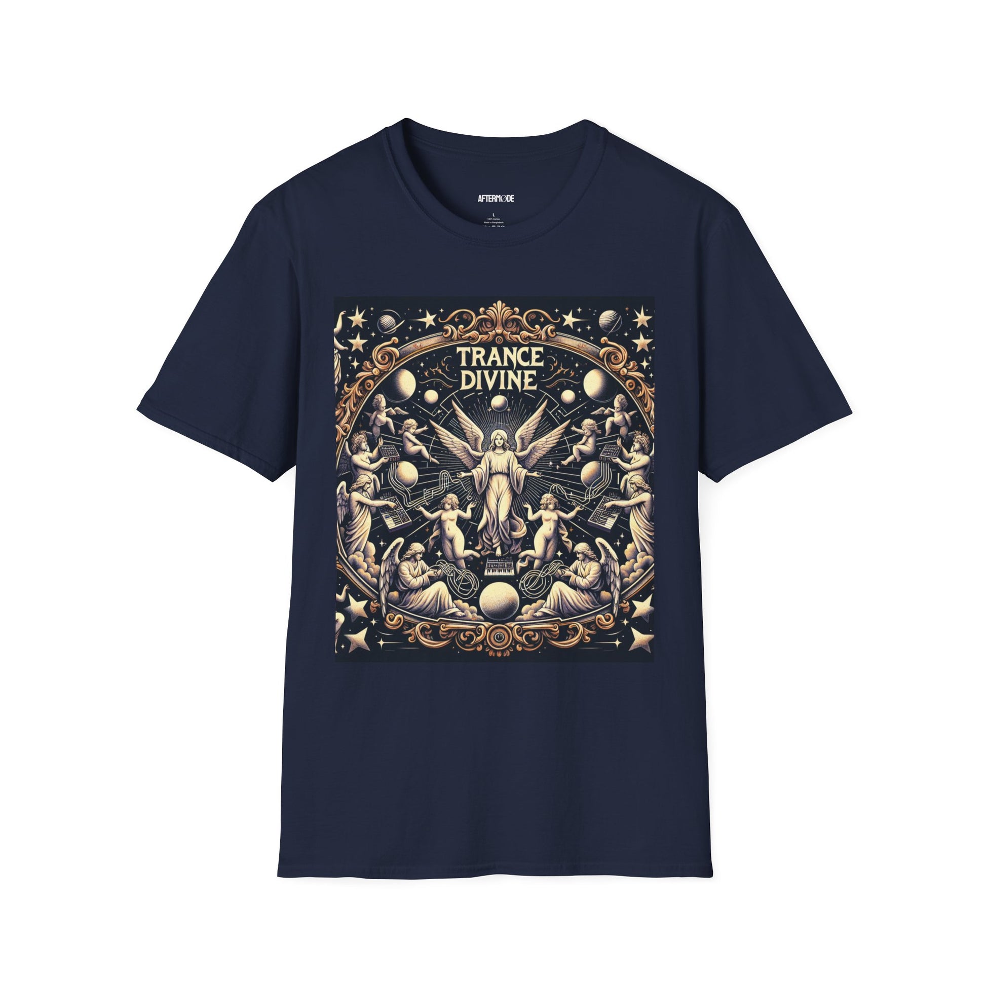 Divine Trance Unisex Softstyle T-Shirt, Spiritual Tee, Music Festival Shirt, Comfortable Casual Wear, Gift for Healers, Meditation Apparel