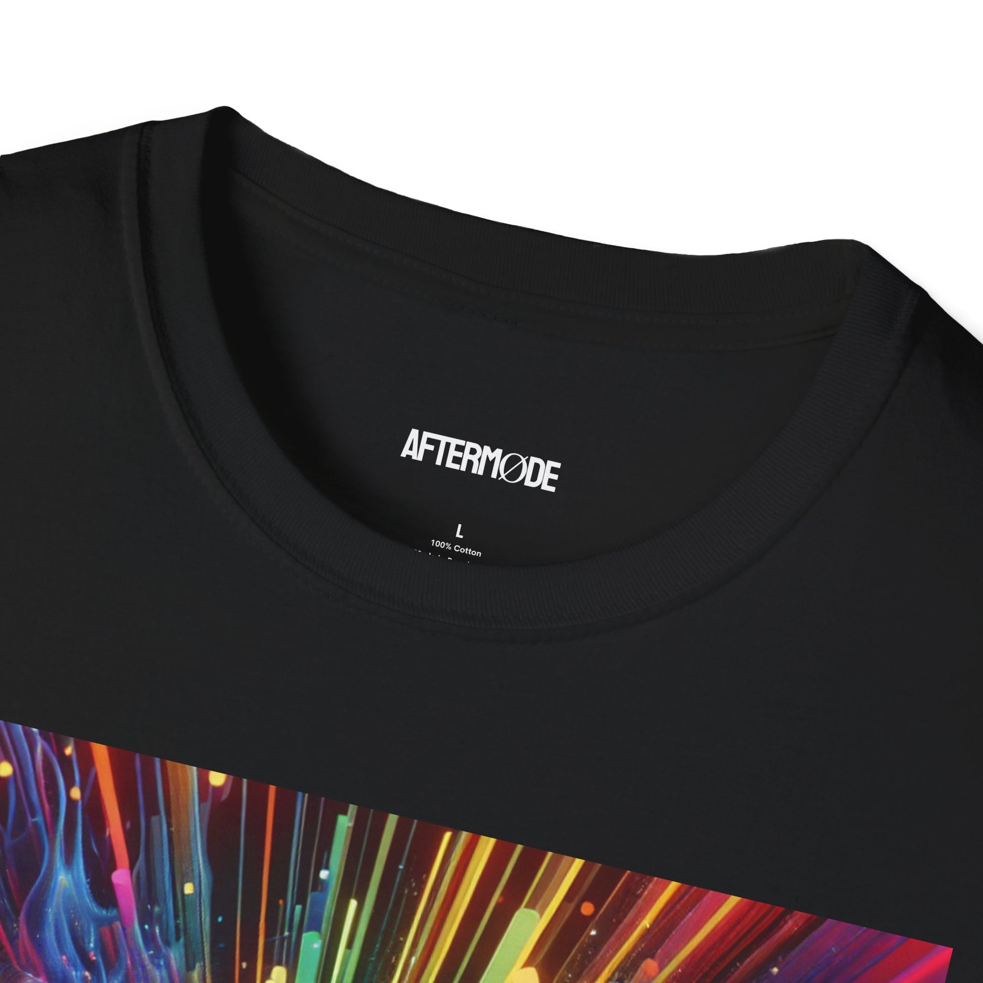 Colorful Cosmic Portal Unisex Softstyle T-Shirt, Vibrant Graphic Tee, Trendy Gift for Space Lovers, Casual Wear, Festival Outfit