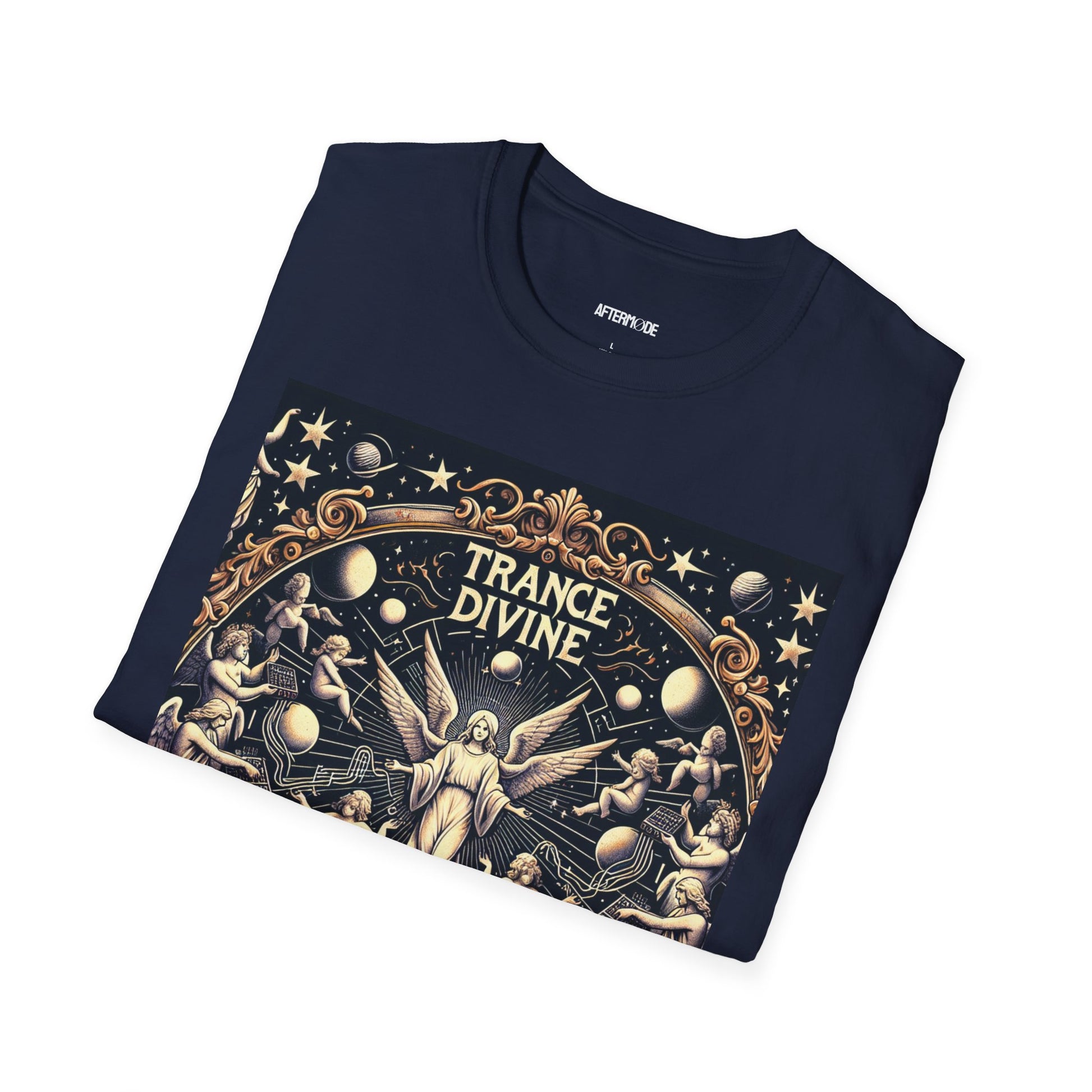 Divine Trance Unisex Softstyle T-Shirt, Spiritual Tee, Music Festival Shirt, Comfortable Casual Wear, Gift for Healers, Meditation Apparel