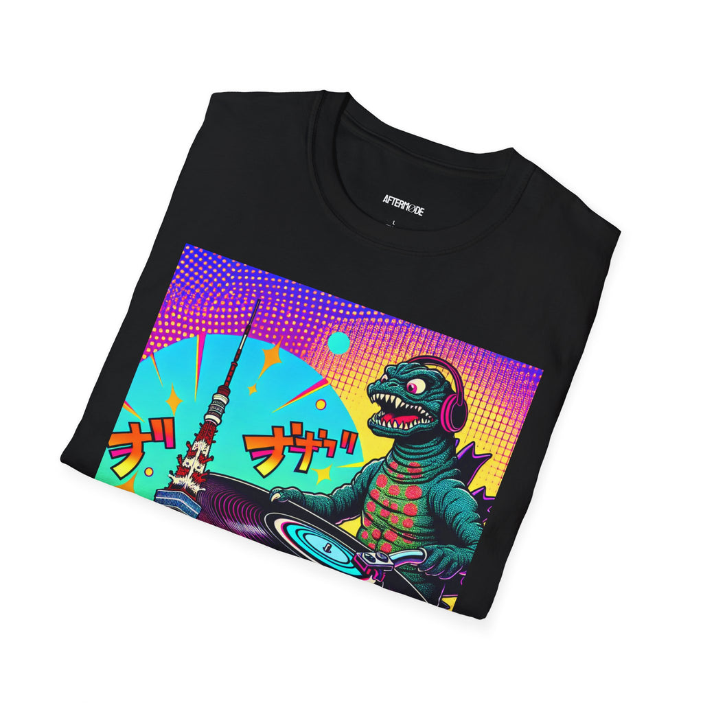 Retro Godzilla Graphic T-Shirt, Unisex Softstyle Tee, Vintage Sci-Fi Shirt, Cool Casual Wear, Gift for Fans