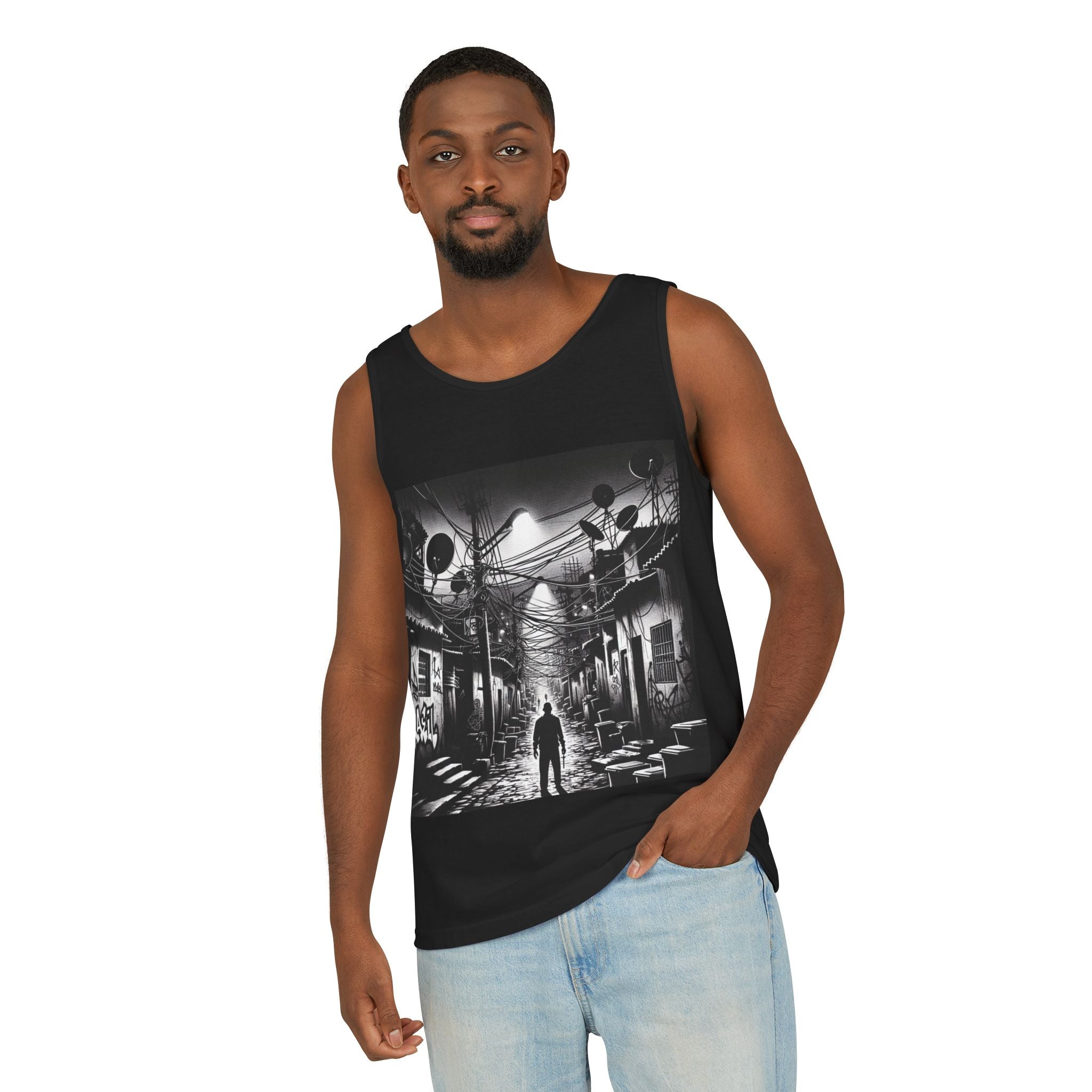 Urban Graffiti from Rio Tank Top, Unisex Tank, Street Art Apparel, Graphic Tank for Men and Women, Summer Fashion & Gift Idea