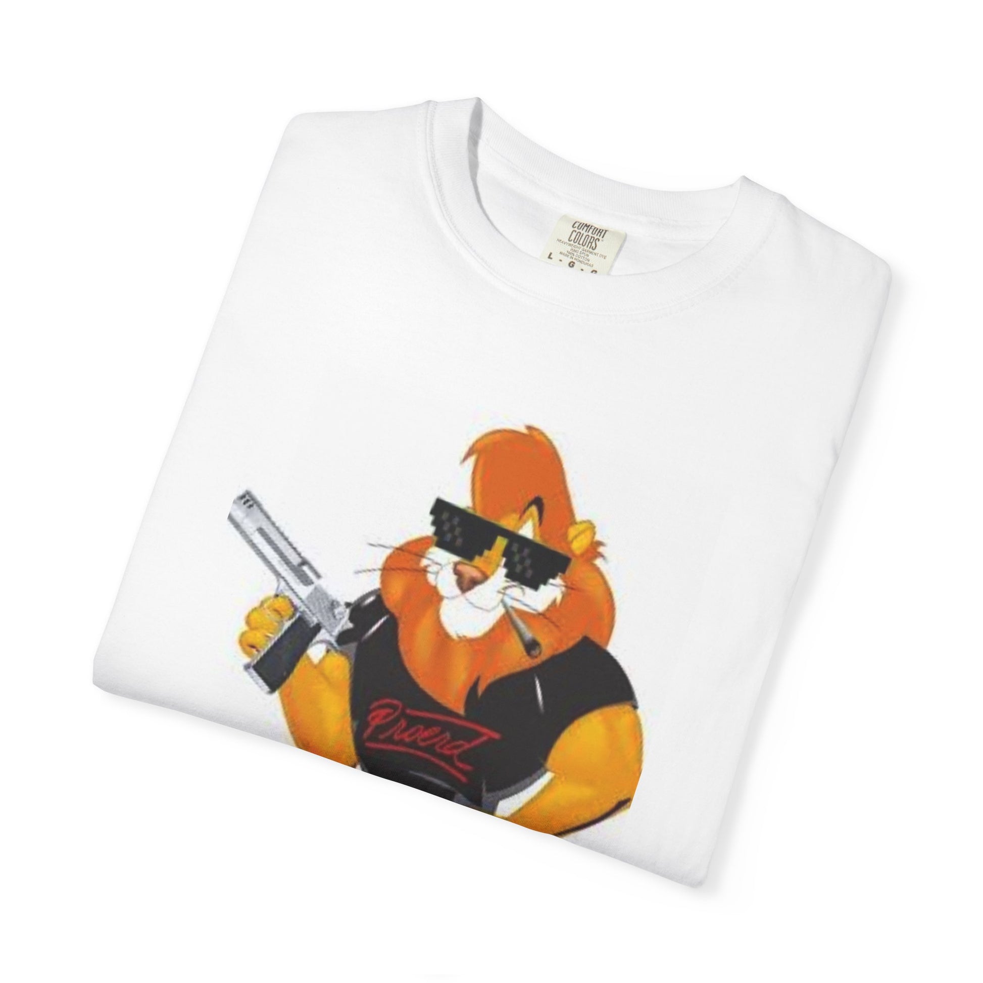 Cool Graphic Proerd T-Shirt with Lion Design, Unisex Streetwear, Retro Tee, Summer Fashion, Gift for Animal Lovers