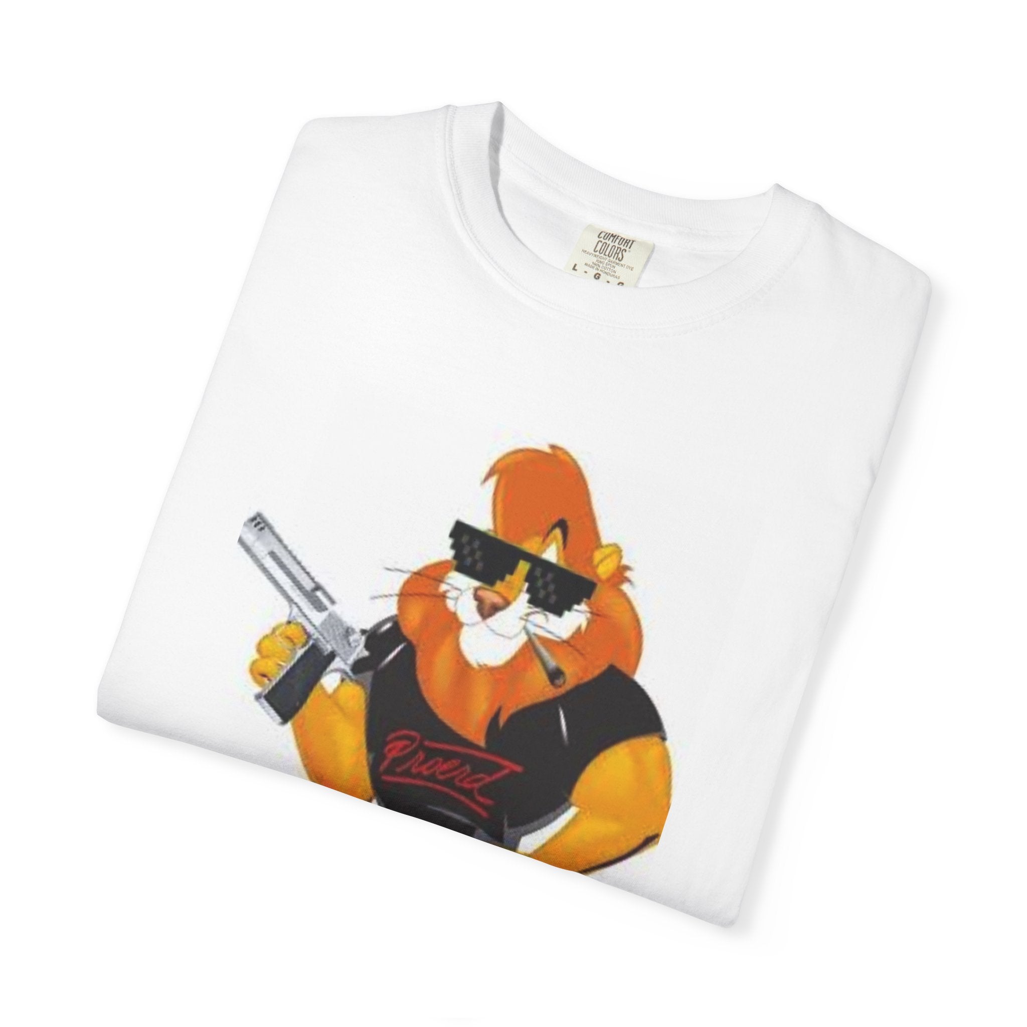 Cool Graphic Proerd T-Shirt with Lion Design, Unisex Streetwear, Retro Tee, Summer Fashion, Gift for Animal Lovers