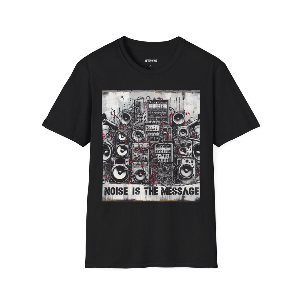 Noise is the Message Unisex Softstyle T-Shirt, Graphic Tee for Music Lovers, Casual Wear, Gift for Musicians, Unique Art Shirt