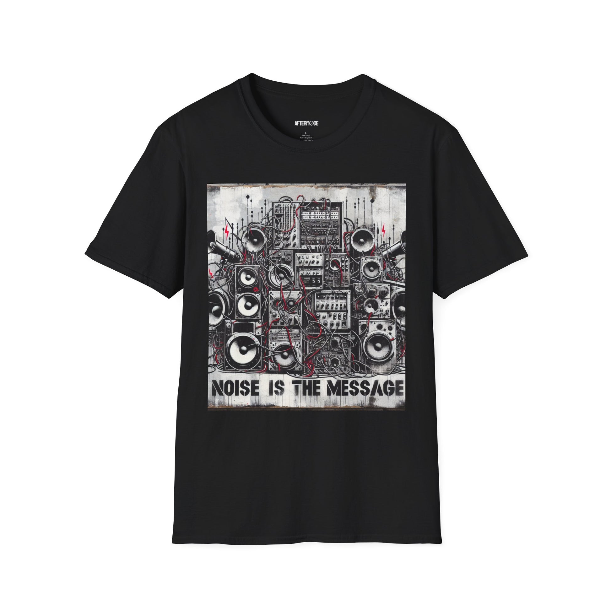 Noise is the Message Unisex Softstyle T-Shirt, Graphic Tee for Music Lovers, Casual Wear, Gift for Musicians, Unique Art Shirt
