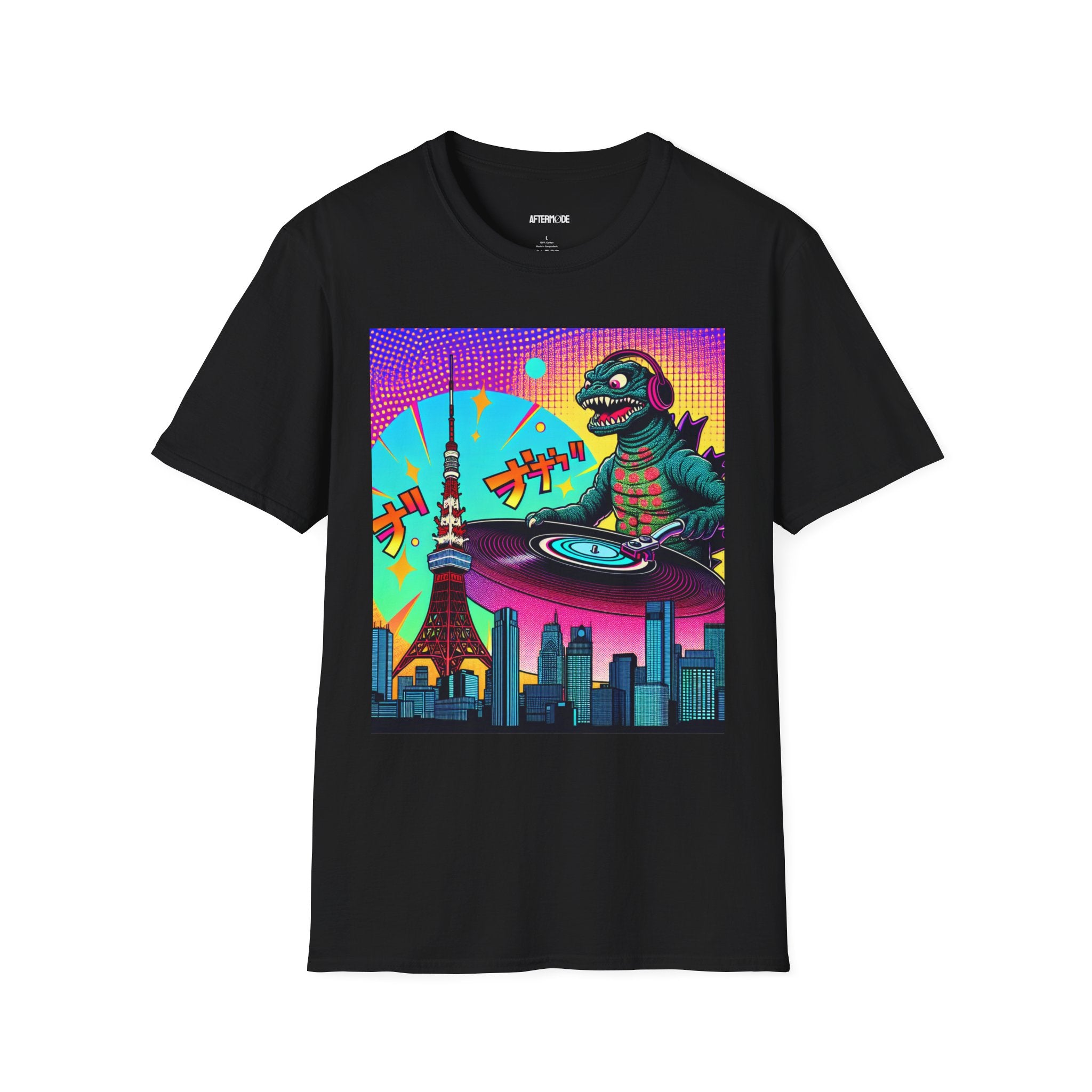 Retro Godzilla Graphic T-Shirt, Unisex Softstyle Tee, Vintage Sci-Fi Shirt, Cool Casual Wear, Gift for Fans