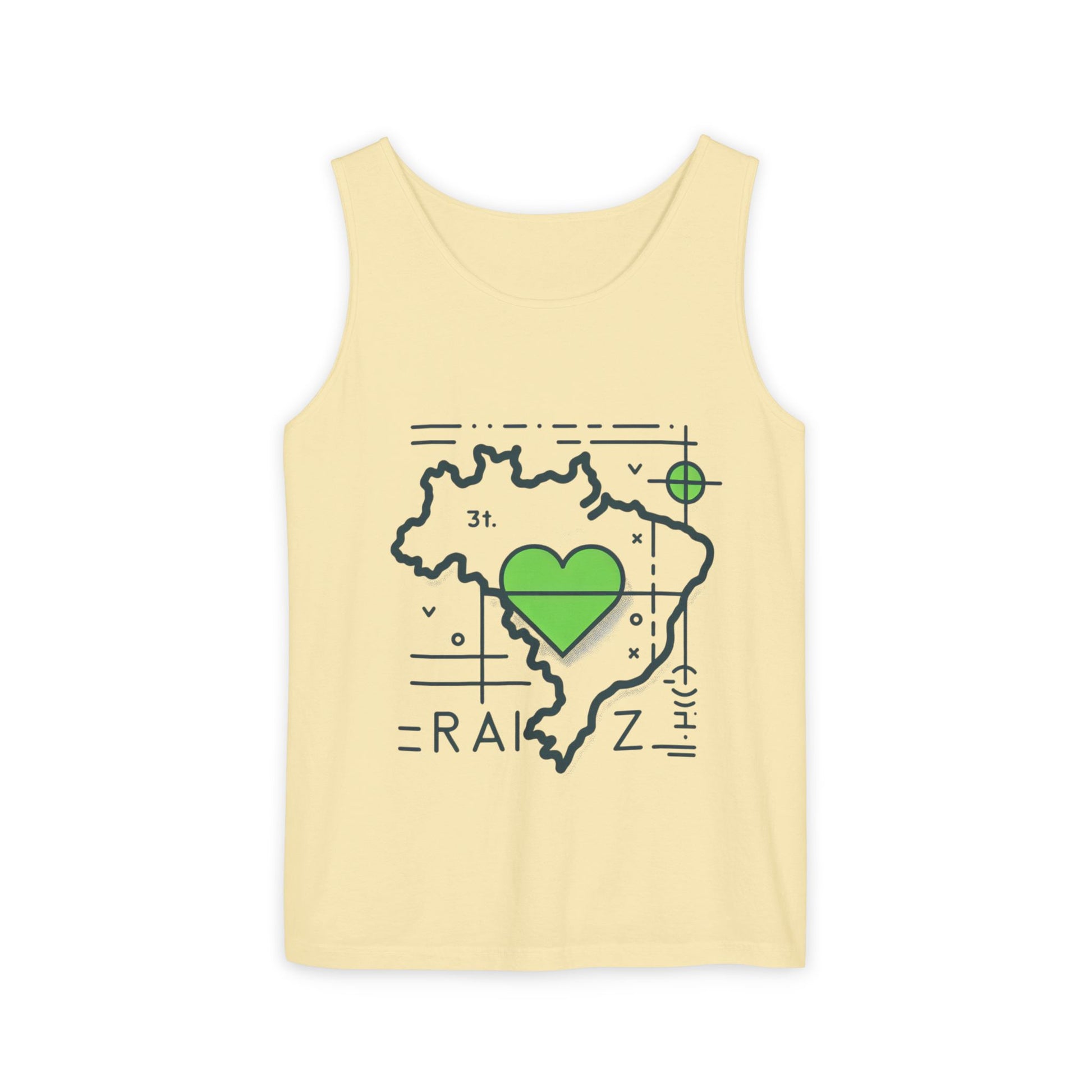 Heartfelt Brazil Graphic Unisex Tank Top, Summer Apparel, Travel Souvenir, Gift for Him/Her, Casual Wear, Eco-Friendly Fashion
