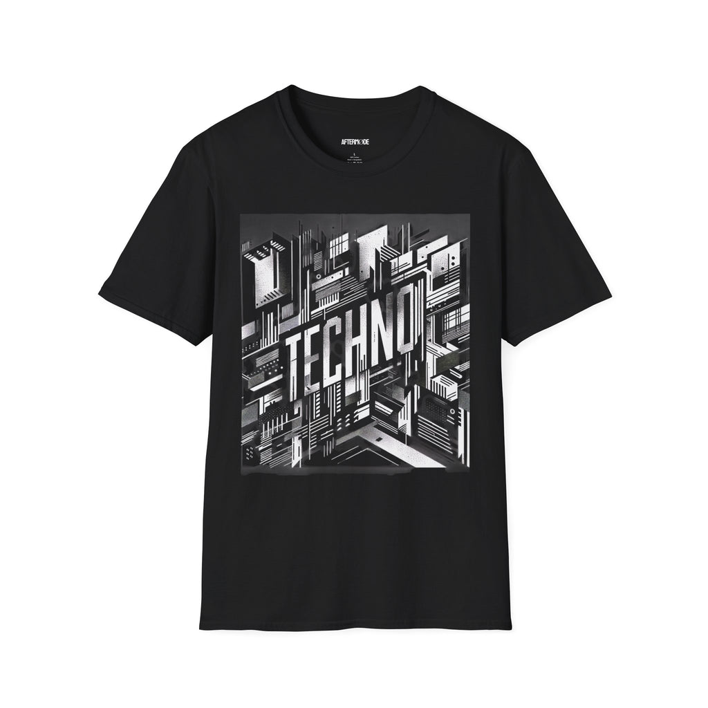 Techno Vibe Unisex Softstyle T-Shirt, Perfect for Raves, Music Festivals, Casual Wear, Unique Gift, Graphic Tee