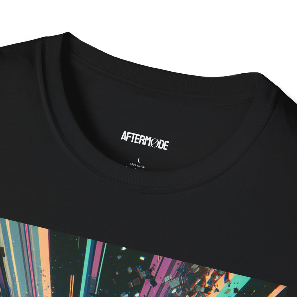 Cosmic Vibes Unisex Softstyle T-Shirt, Retro Graphic Tee, Gift for Space Lovers, Trendy Casual Wear, Unique Art Shirt