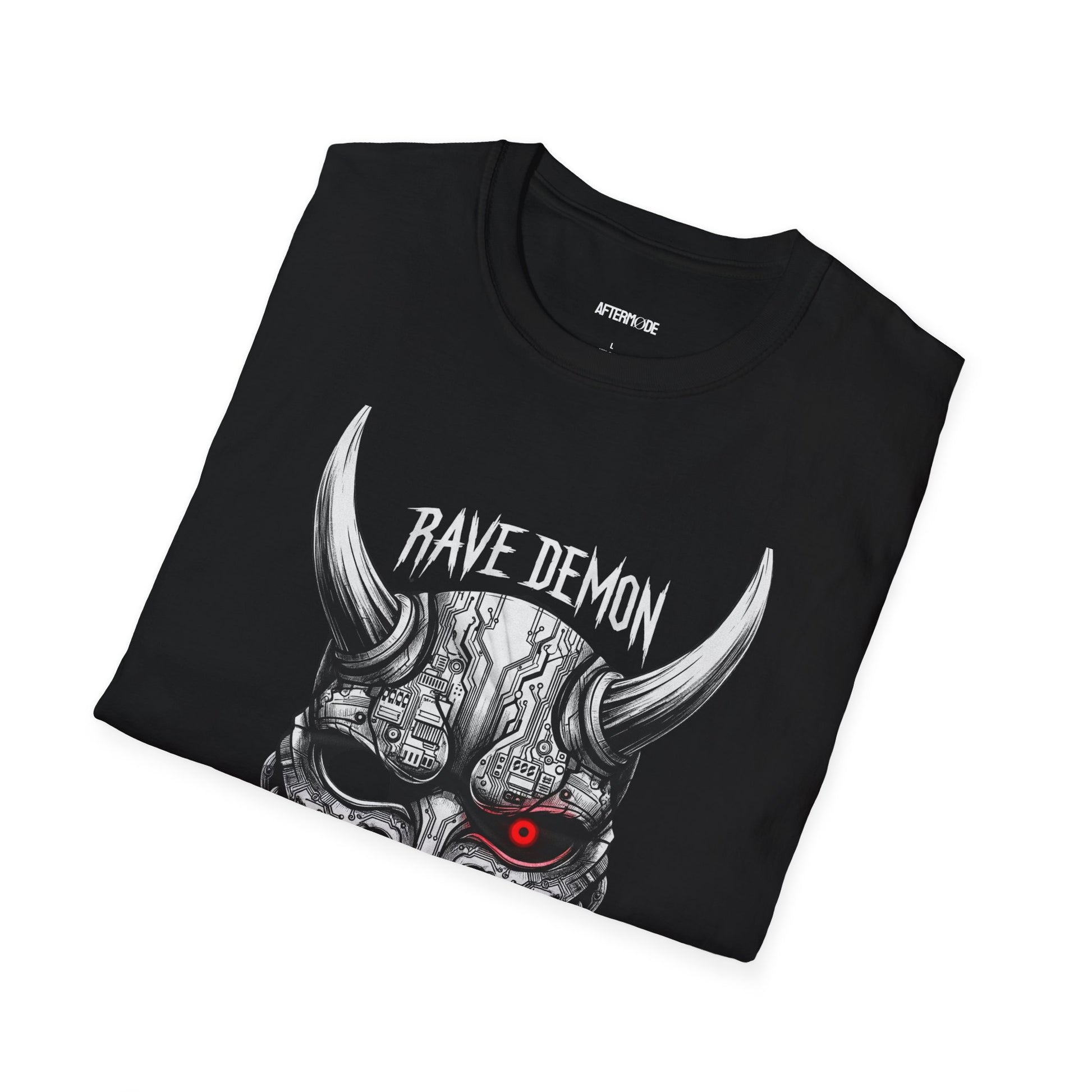 Rave Demon Graphic Tee | Unisex Softstyle T-Shirt, Festival Wear, Music Lover Gift, Alternative Fashion, Edgy T-Shirt