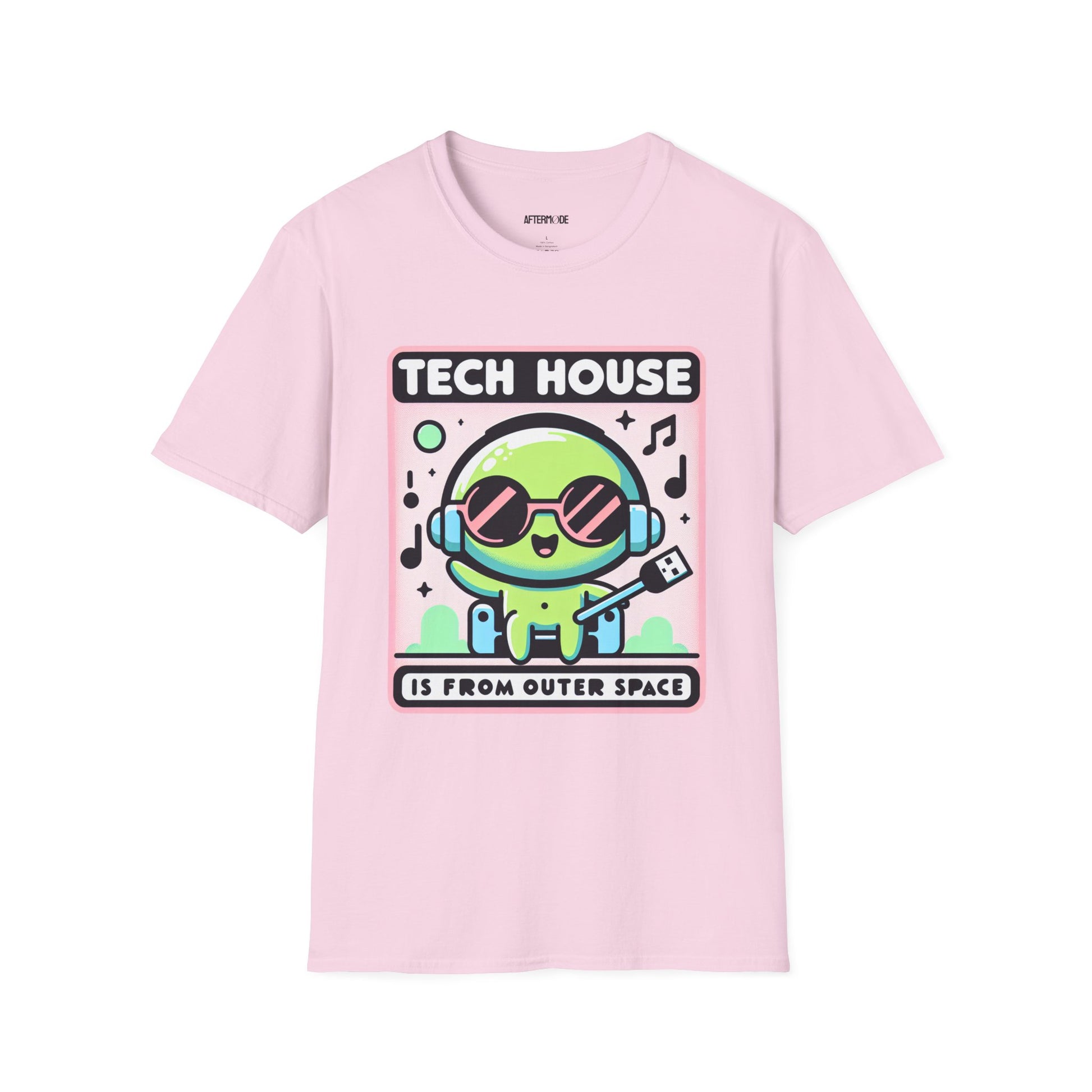 Tech House Alien T-Shirt - Fun Music Tee, Gift for DJs, Rave Apparel, Unisex Graphic Tee, Festival Clothing, Space Vibes