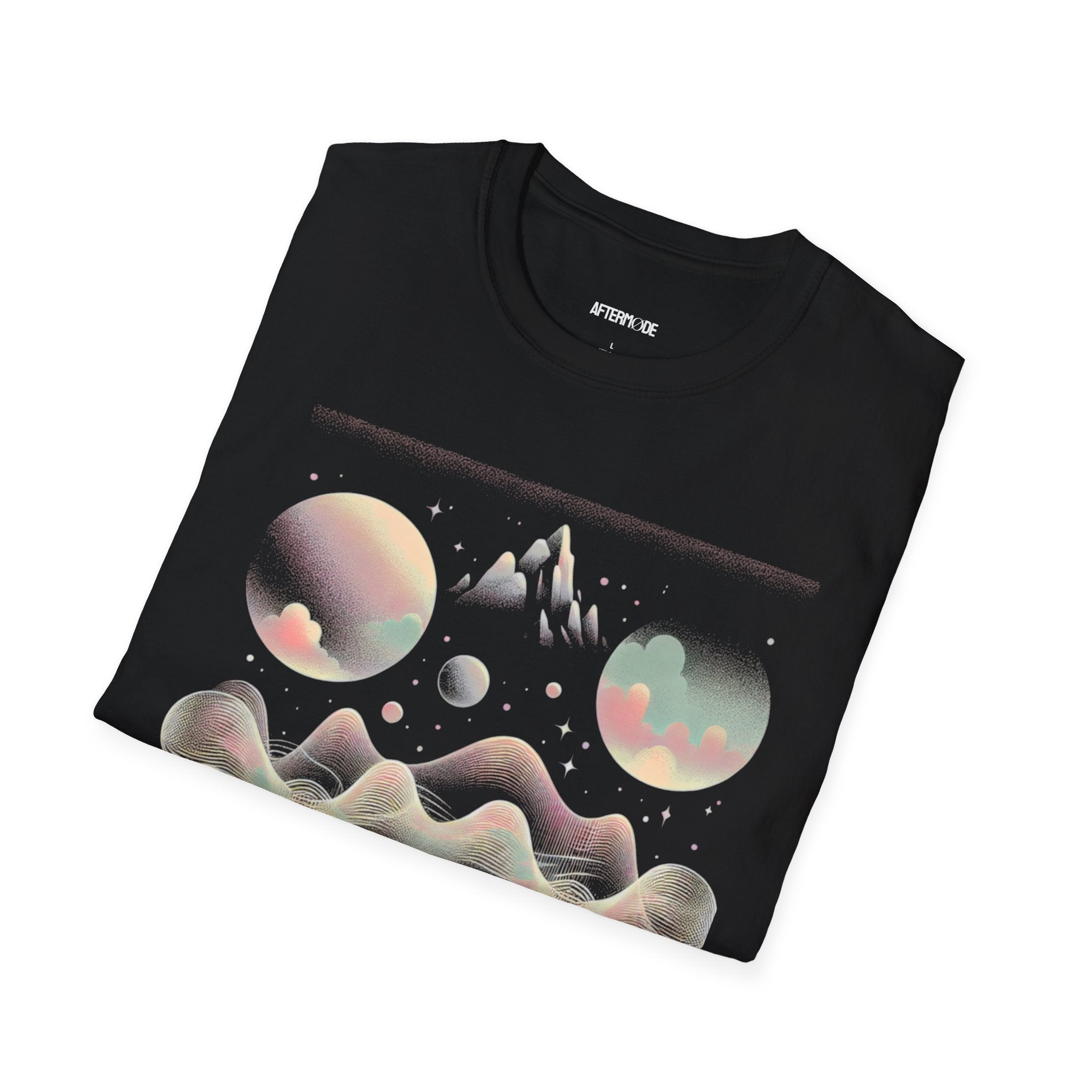Cosmic Dreamscape Unisex Softstyle T-Shirt, Space Art Tee, Graphic Tee, Gift for Astronomers, Trendy Casual Wear