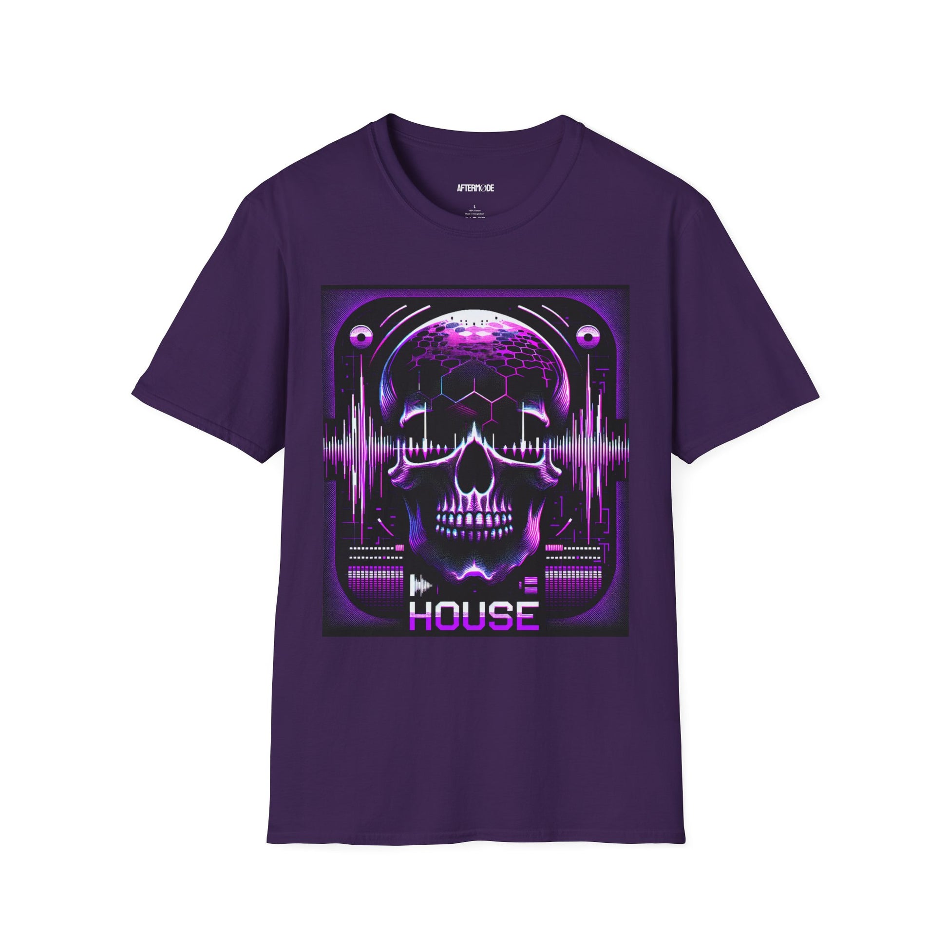 Retro House Music Skull T-Shirt, Unisex Graphic Tee for Music Lovers, Festival Wear, Concert Outfit, Trendy Casual Top