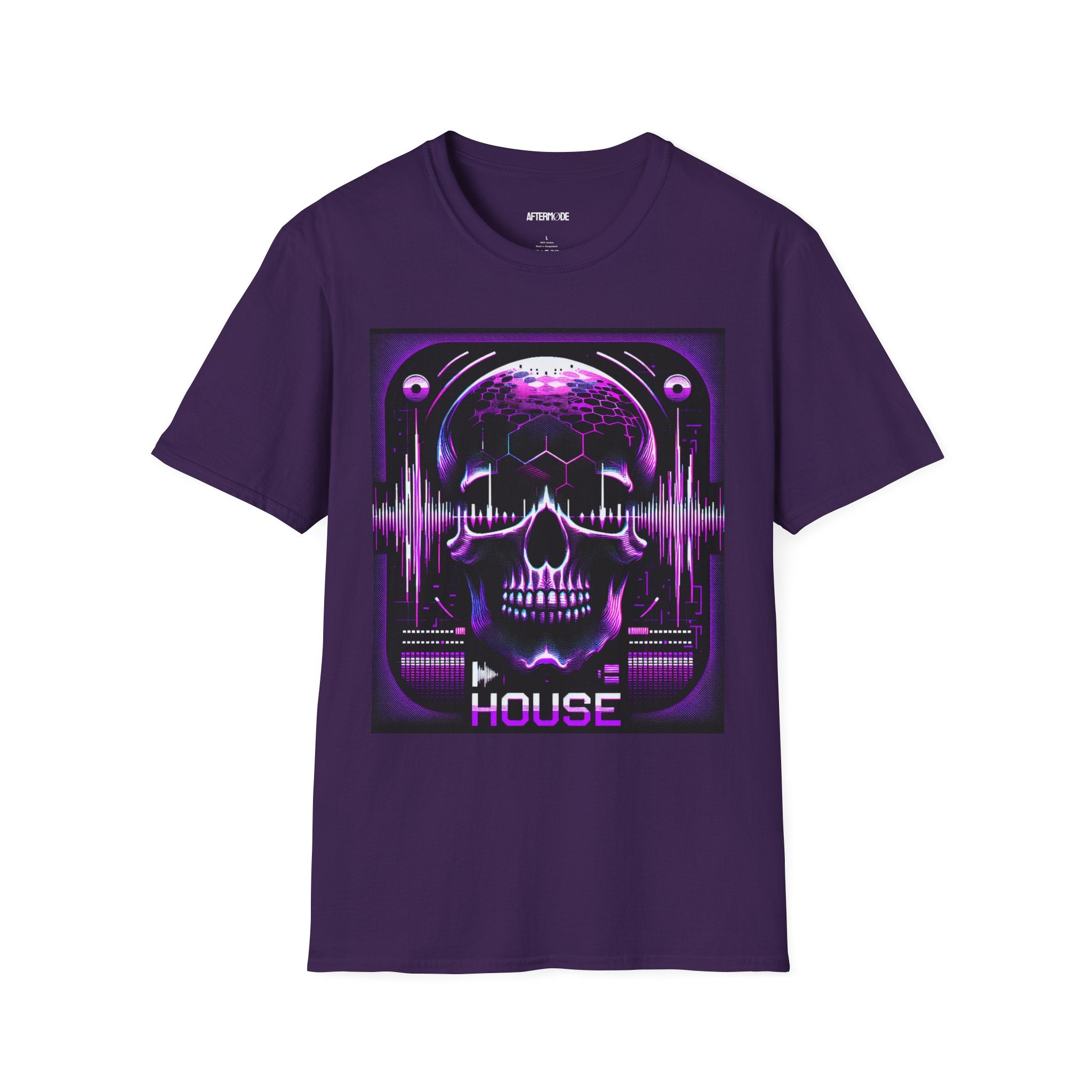 Retro House Music Skull T-Shirt, Unisex Graphic Tee for Music Lovers, Festival Wear, Concert Outfit, Trendy Casual Top
