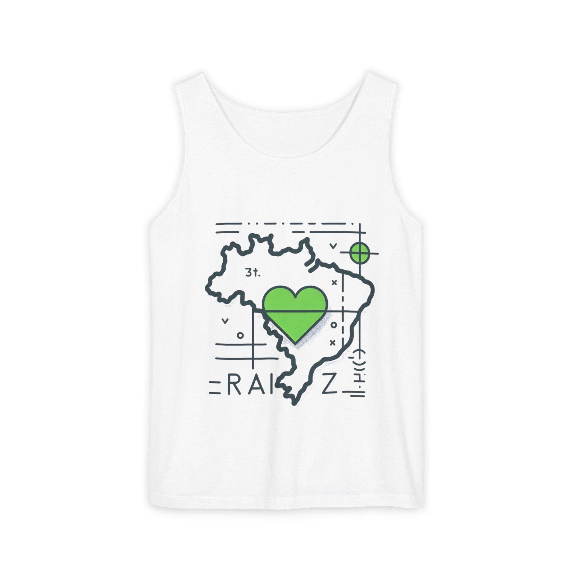 Heartfelt Brazil Graphic Unisex Tank Top, Summer Apparel, Travel Souvenir, Gift for Him/Her, Casual Wear, Eco-Friendly Fashion