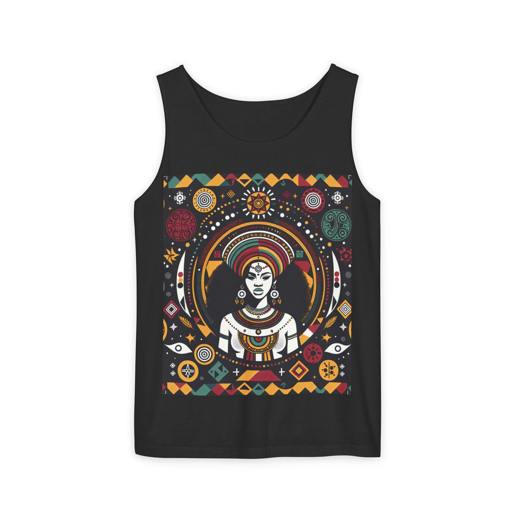 Vibrant Afro Art Tank Top for Free Spirits, Boho Style, Summer Wear, Festival Outfit, Yoga Top, Gift for Her