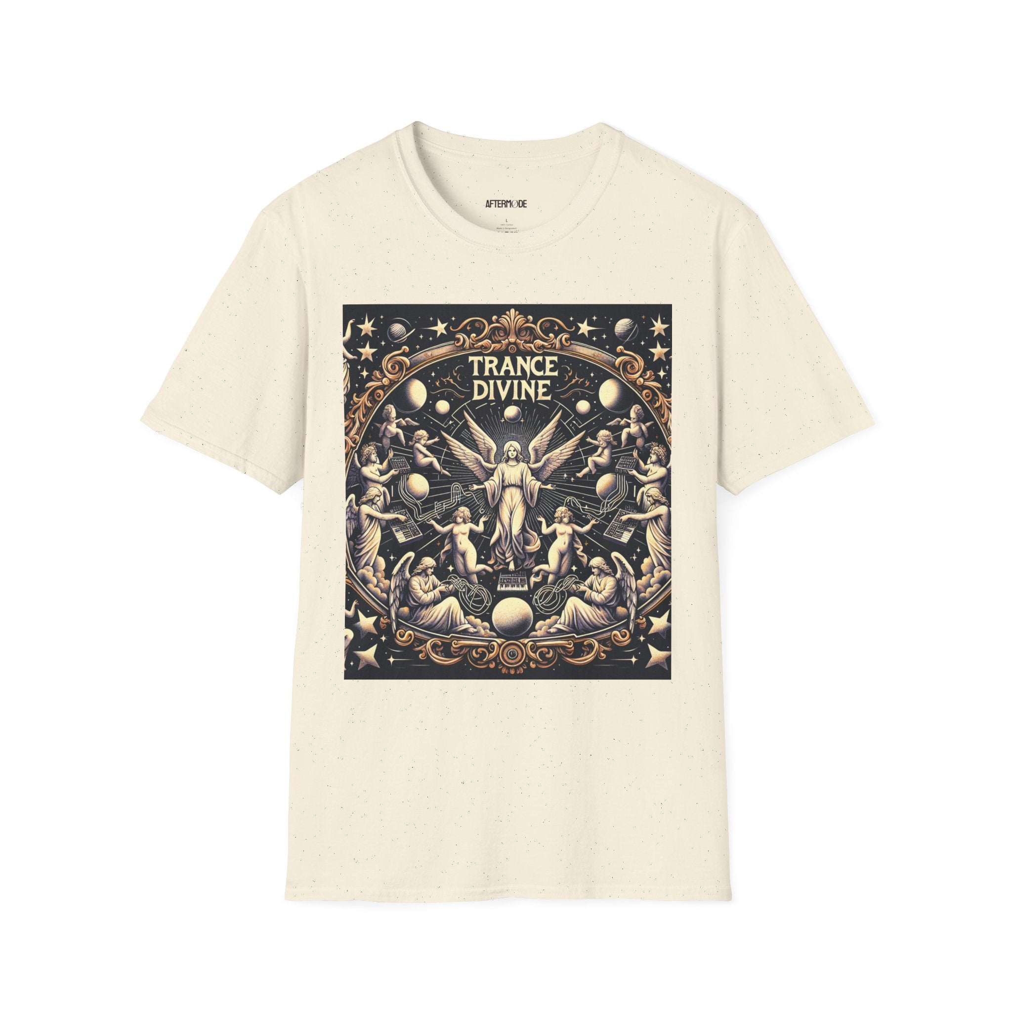 Divine Trance Unisex Softstyle T-Shirt, Spiritual Tee, Music Festival Shirt, Comfortable Casual Wear, Gift for Healers, Meditation Apparel