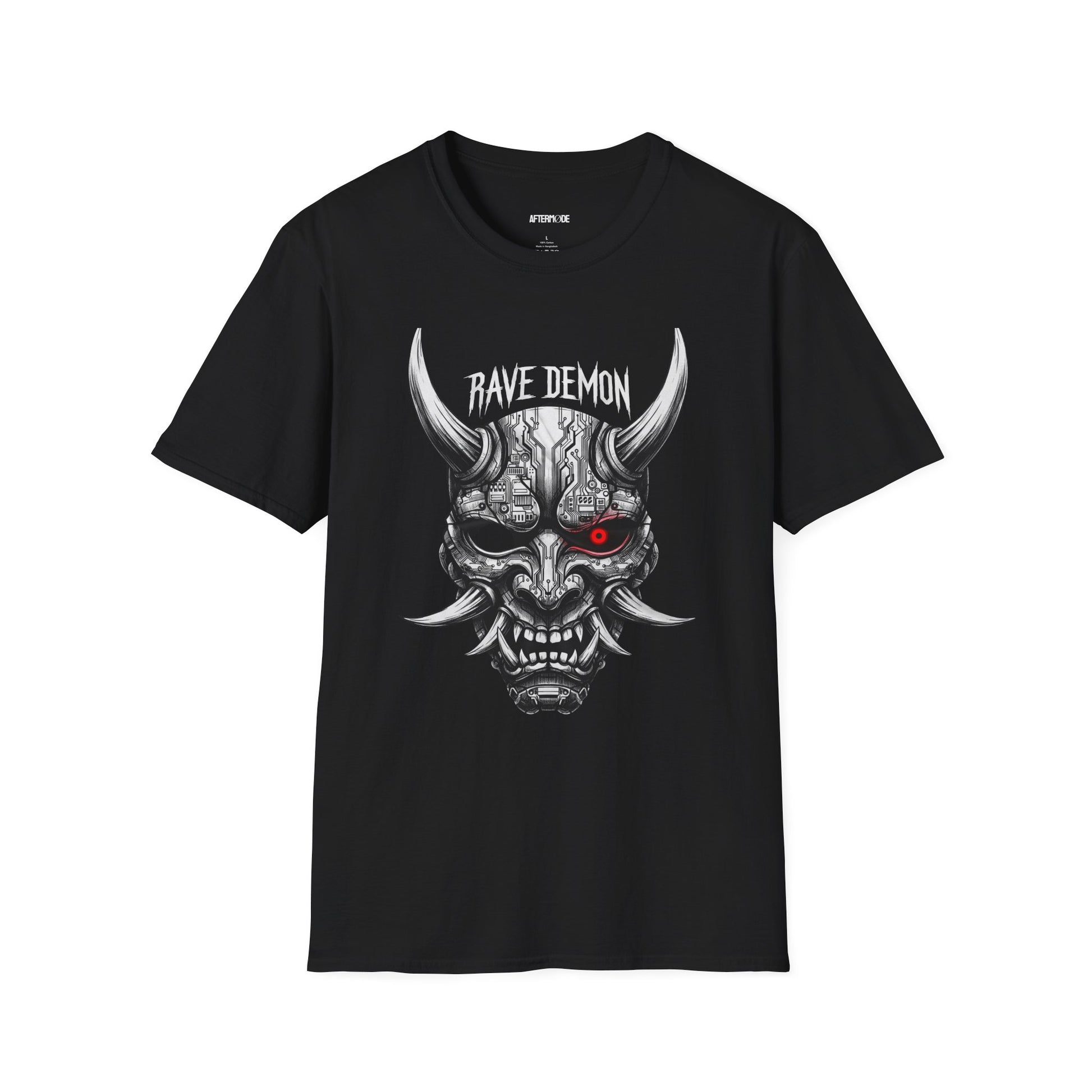 Rave Demon Graphic Tee | Unisex Softstyle T-Shirt, Festival Wear, Music Lover Gift, Alternative Fashion, Edgy T-Shirt