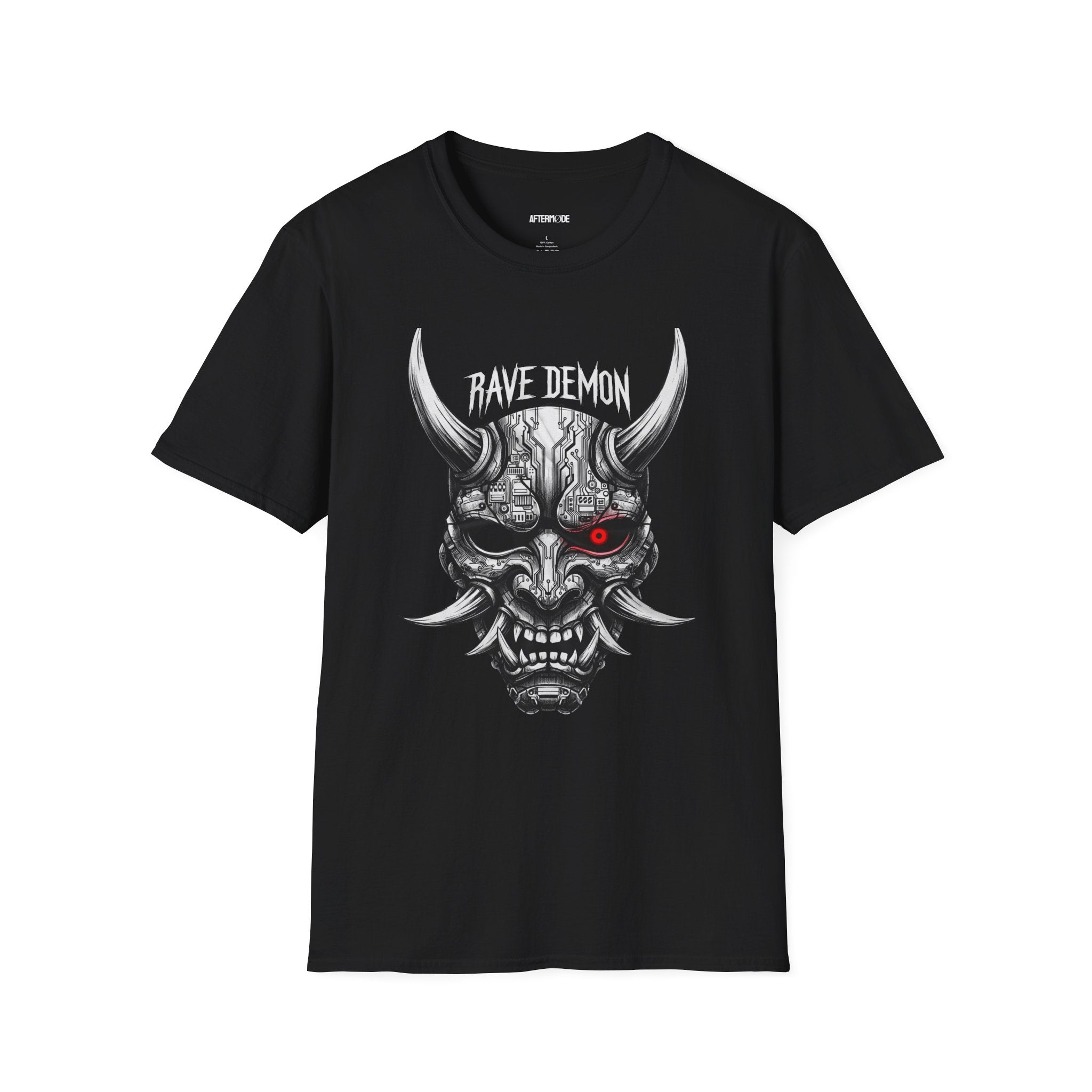 Rave Demon Graphic Tee | Unisex Softstyle T-Shirt, Festival Wear, Music Lover Gift, Alternative Fashion, Edgy T-Shirt