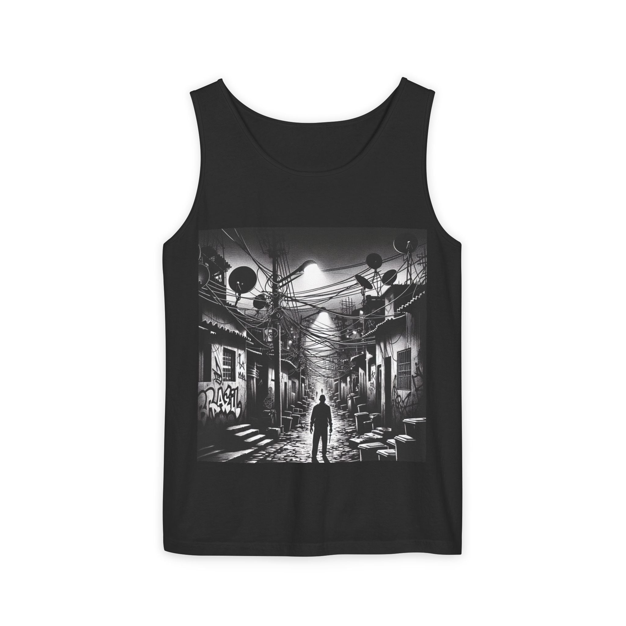 Urban Graffiti from Rio Tank Top, Unisex Tank, Street Art Apparel, Graphic Tank for Men and Women, Summer Fashion & Gift Idea