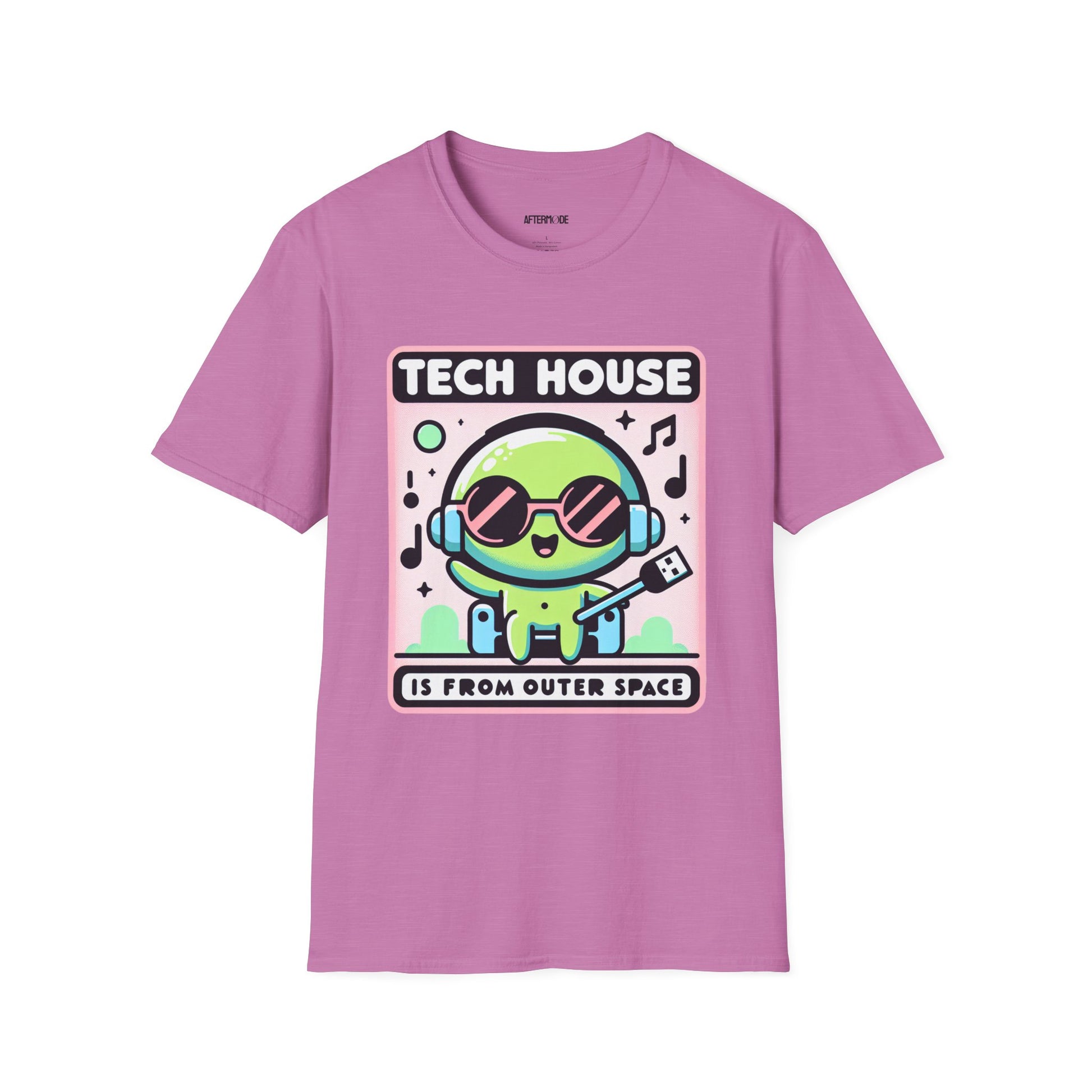 Tech House Alien T-Shirt - Fun Music Tee, Gift for DJs, Rave Apparel, Unisex Graphic Tee, Festival Clothing, Space Vibes