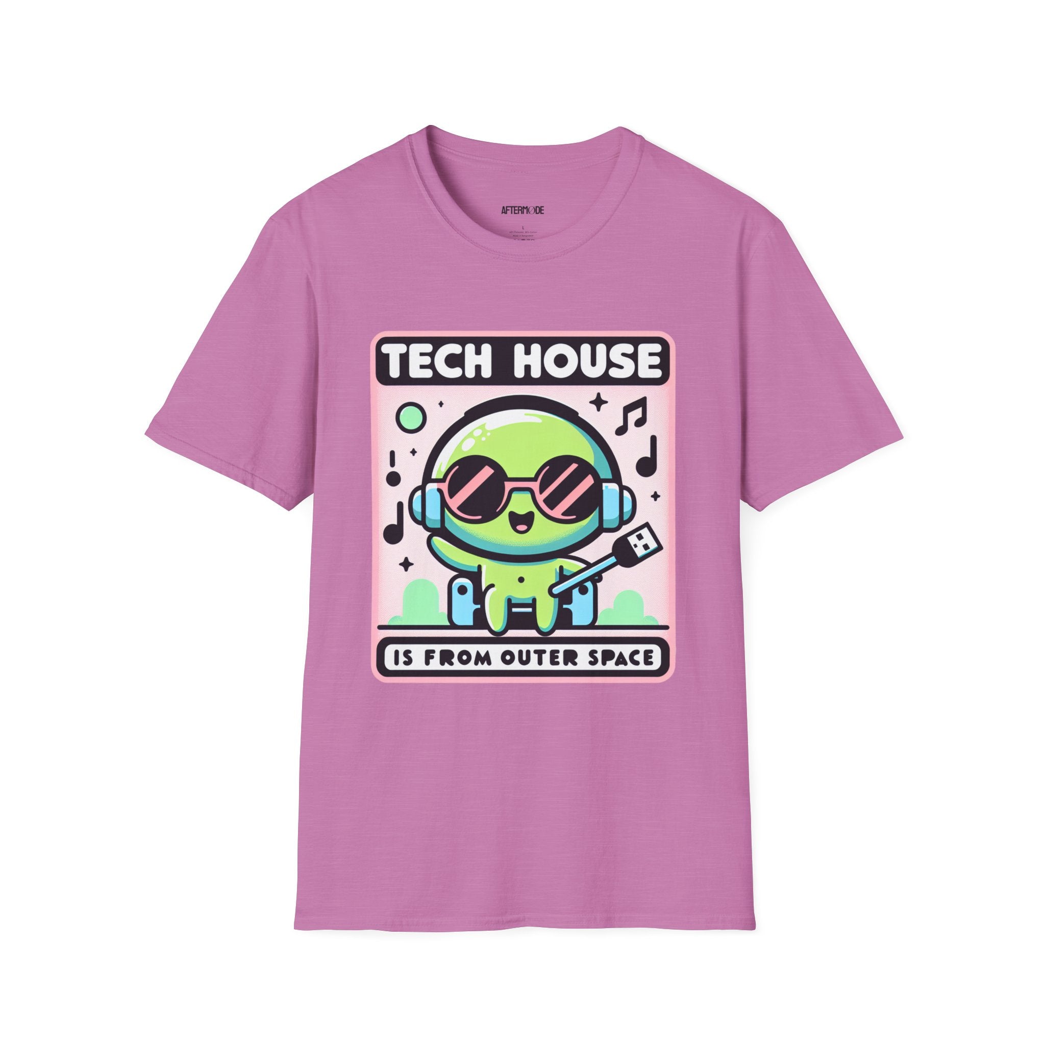 Tech House Alien T-Shirt - Fun Music Tee, Gift for DJs, Rave Apparel, Unisex Graphic Tee, Festival Clothing, Space Vibes