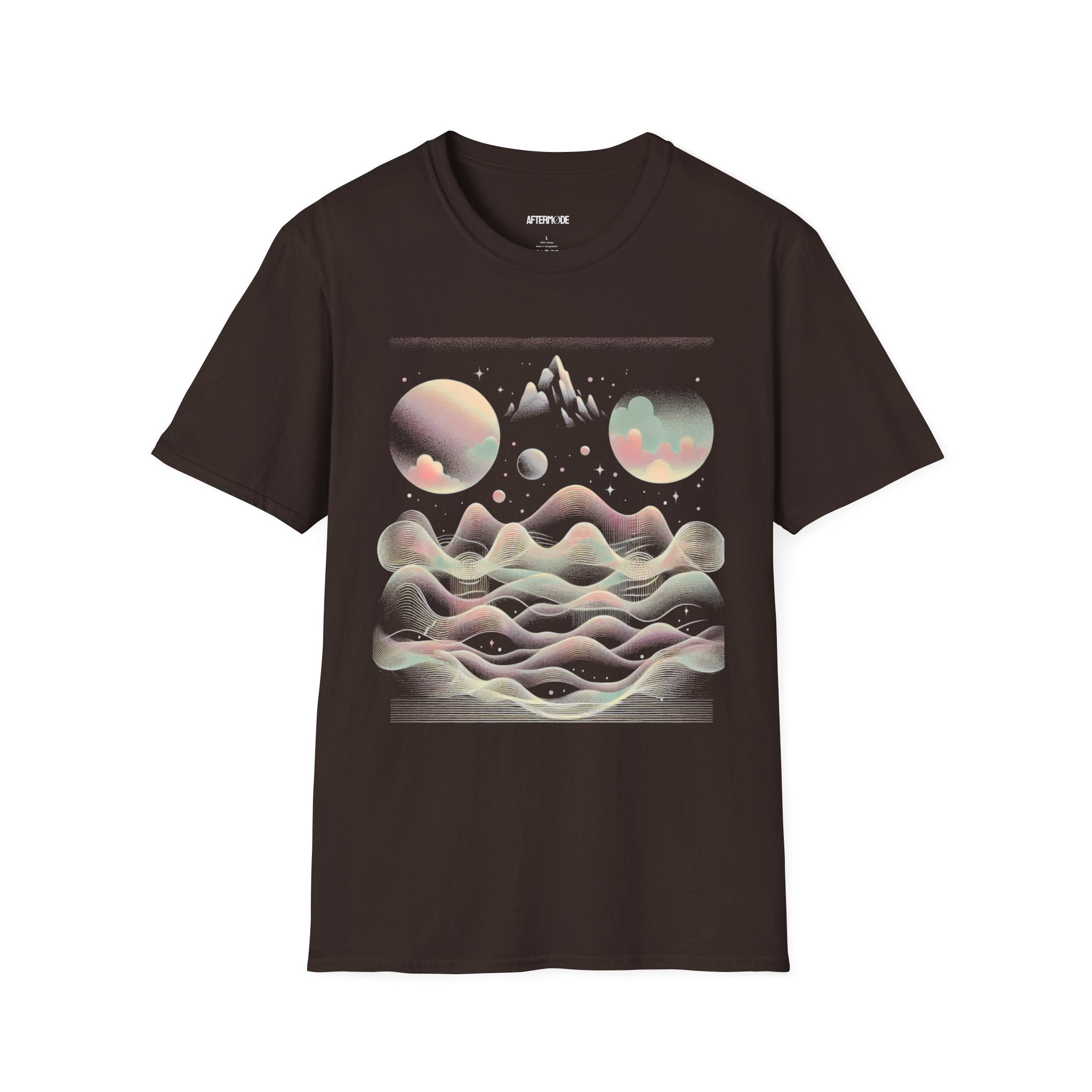 Cosmic Dreamscape Unisex Softstyle T-Shirt, Space Art Tee, Graphic Tee, Gift for Astronomers, Trendy Casual Wear