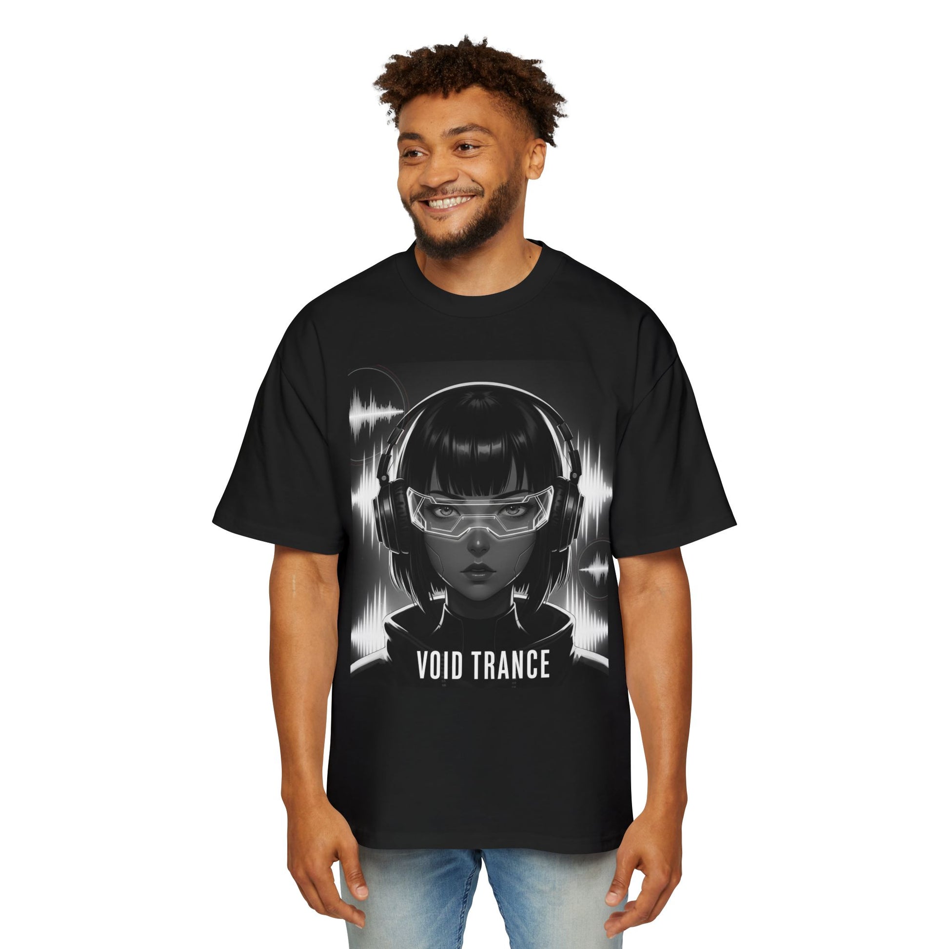 Men's Oversized Graphic Tee - 'Void Trance' - Casual Streetwear, Gift for Music Lovers, Festival Outfit, Unisex Fashion, High Quality