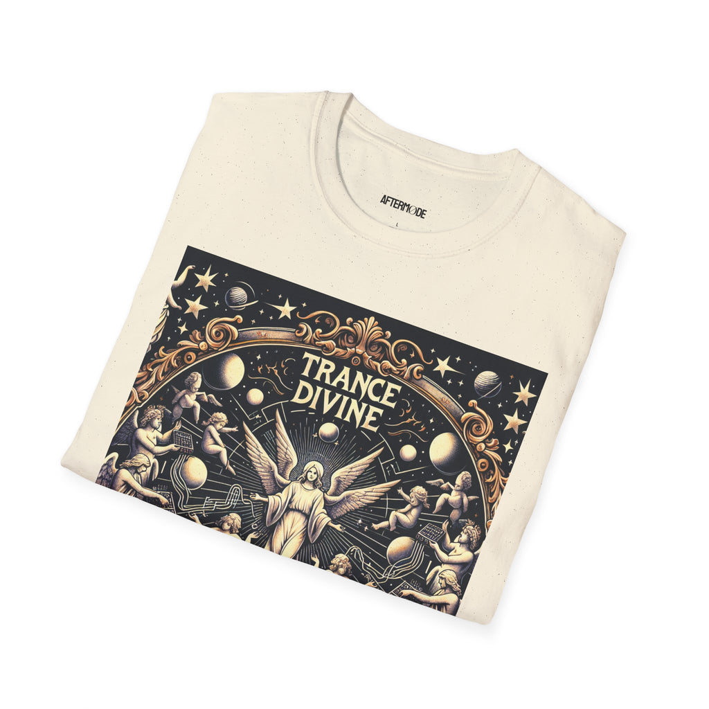 Divine Trance Unisex Softstyle T-Shirt, Spiritual Tee, Music Festival Shirt, Comfortable Casual Wear, Gift for Healers, Meditation Apparel